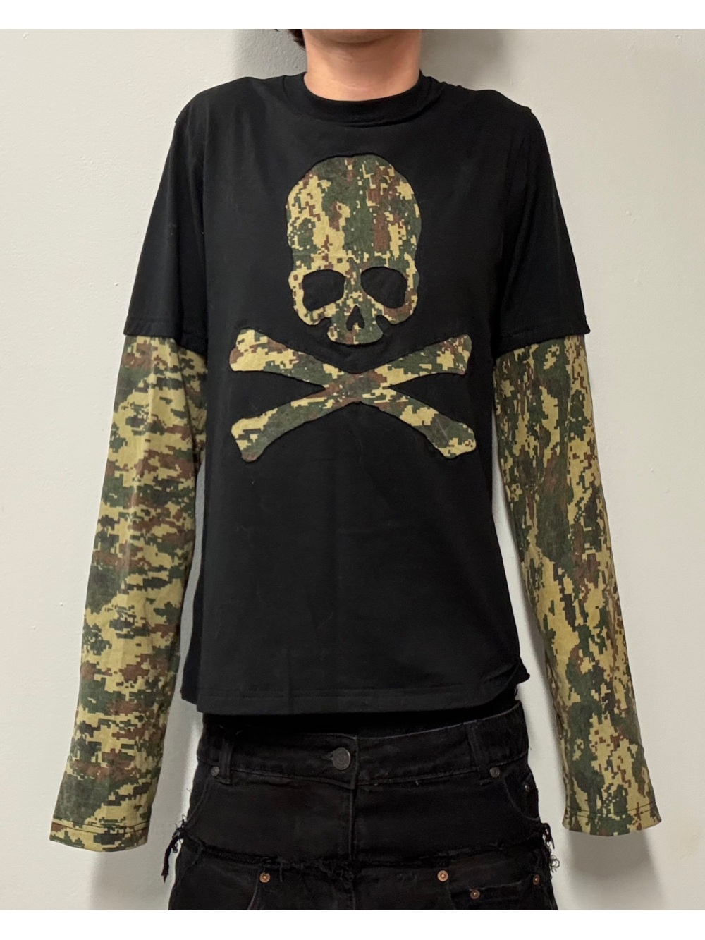Street Fashion Men - 2026 new American retro camouflage skeleton