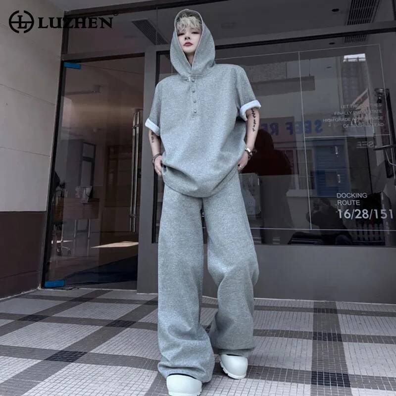 Street Fashion Men - LUZHEN Original Tops Sleeve 2026 Short
