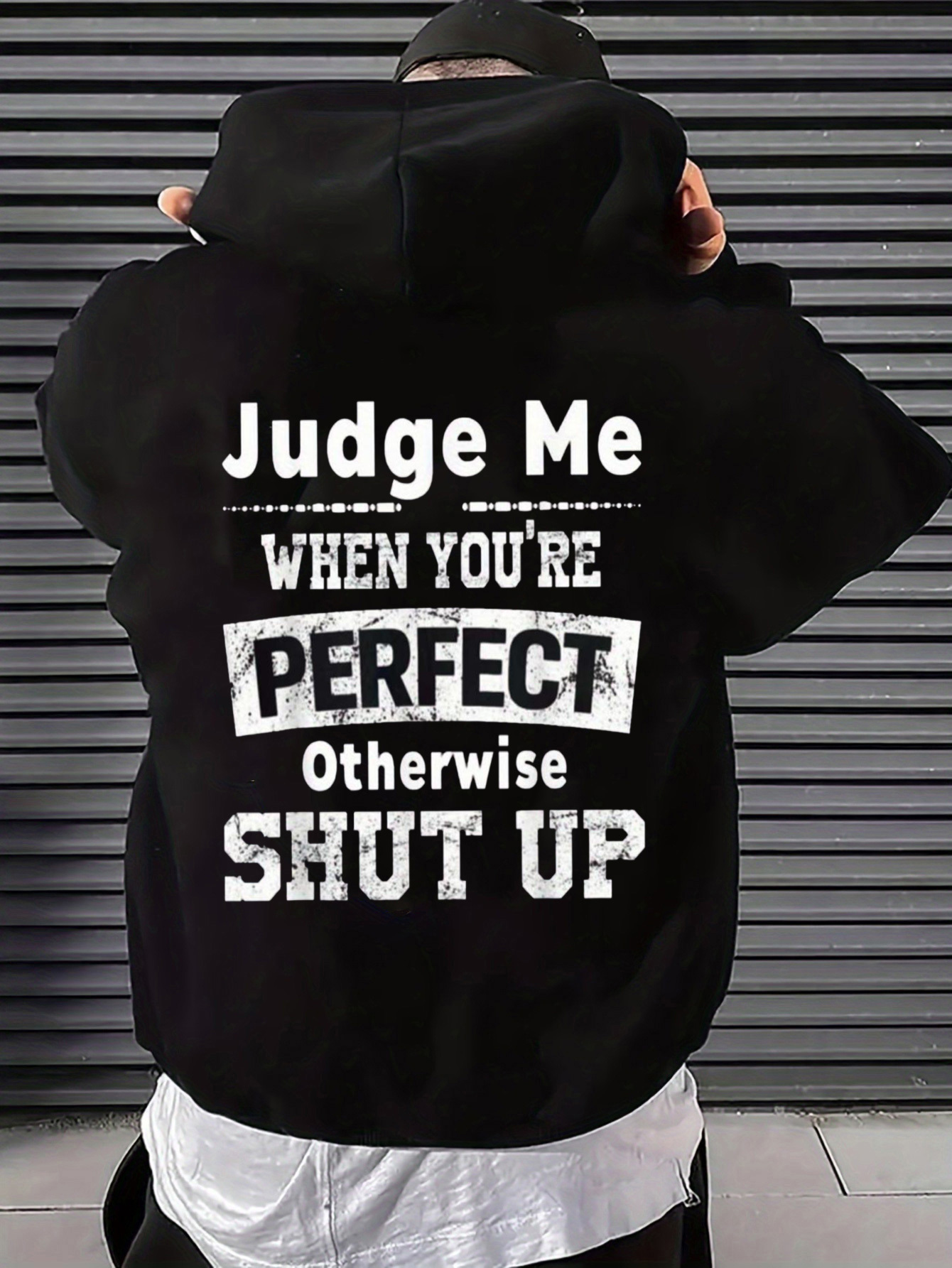 Street Fashion Quotes - Men's Hooded Sweatshirt with Attitude Text
