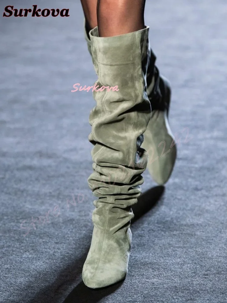 Retro Pleated Slip On Modern B - Street Fashion Winter 评论和价格