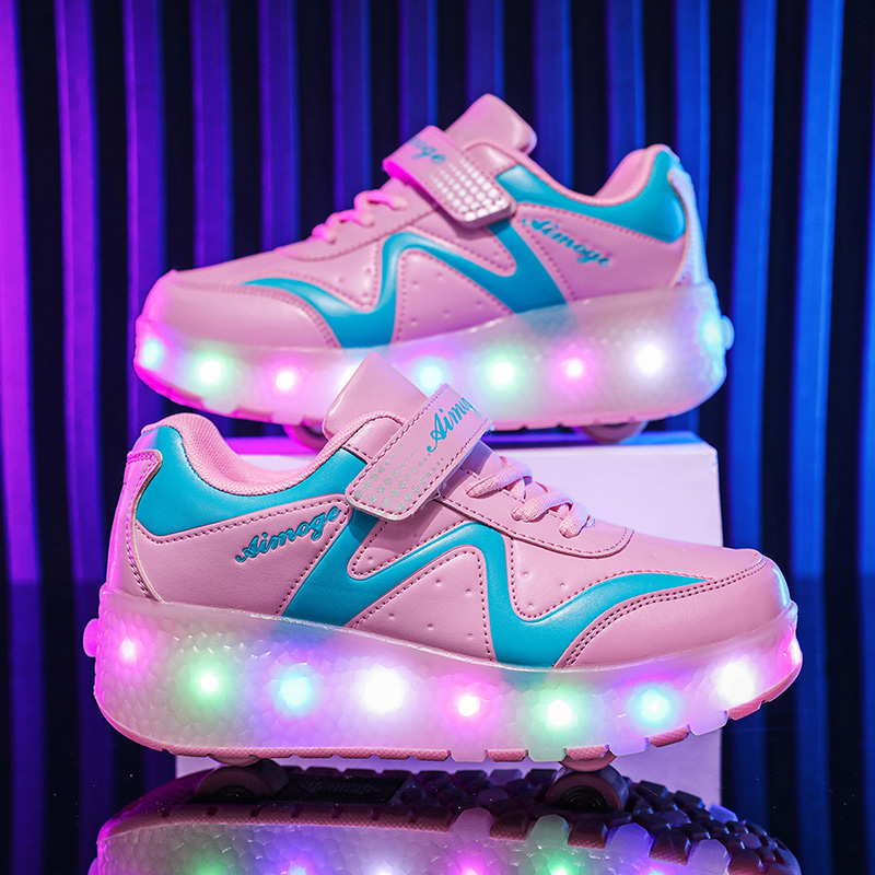 Fashion Luminous Roller Skates - Street Fashion Boy 评论和价格