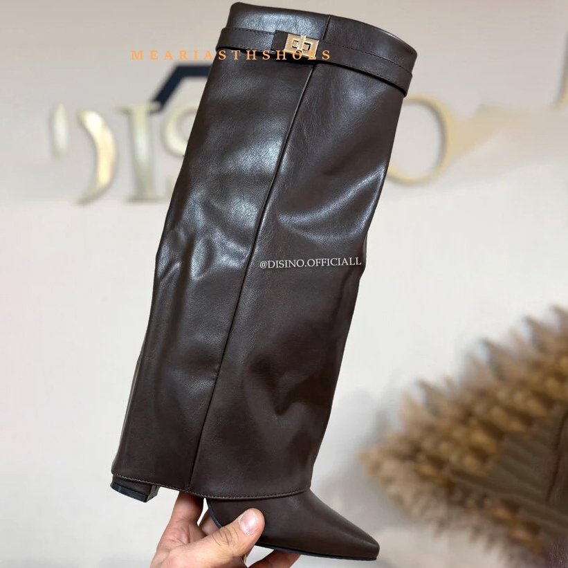 Women's Chunky Heel Knee High  - Street Fashion Winter 评论和价格