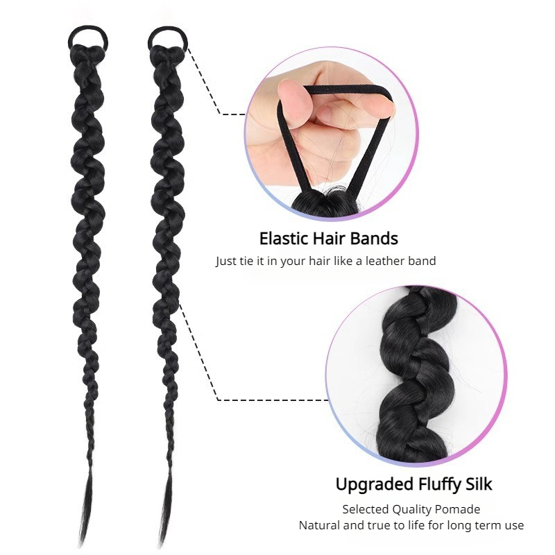 Fashion  Braided Ponytail Hair - Street Fashion Girls 评论和价格
