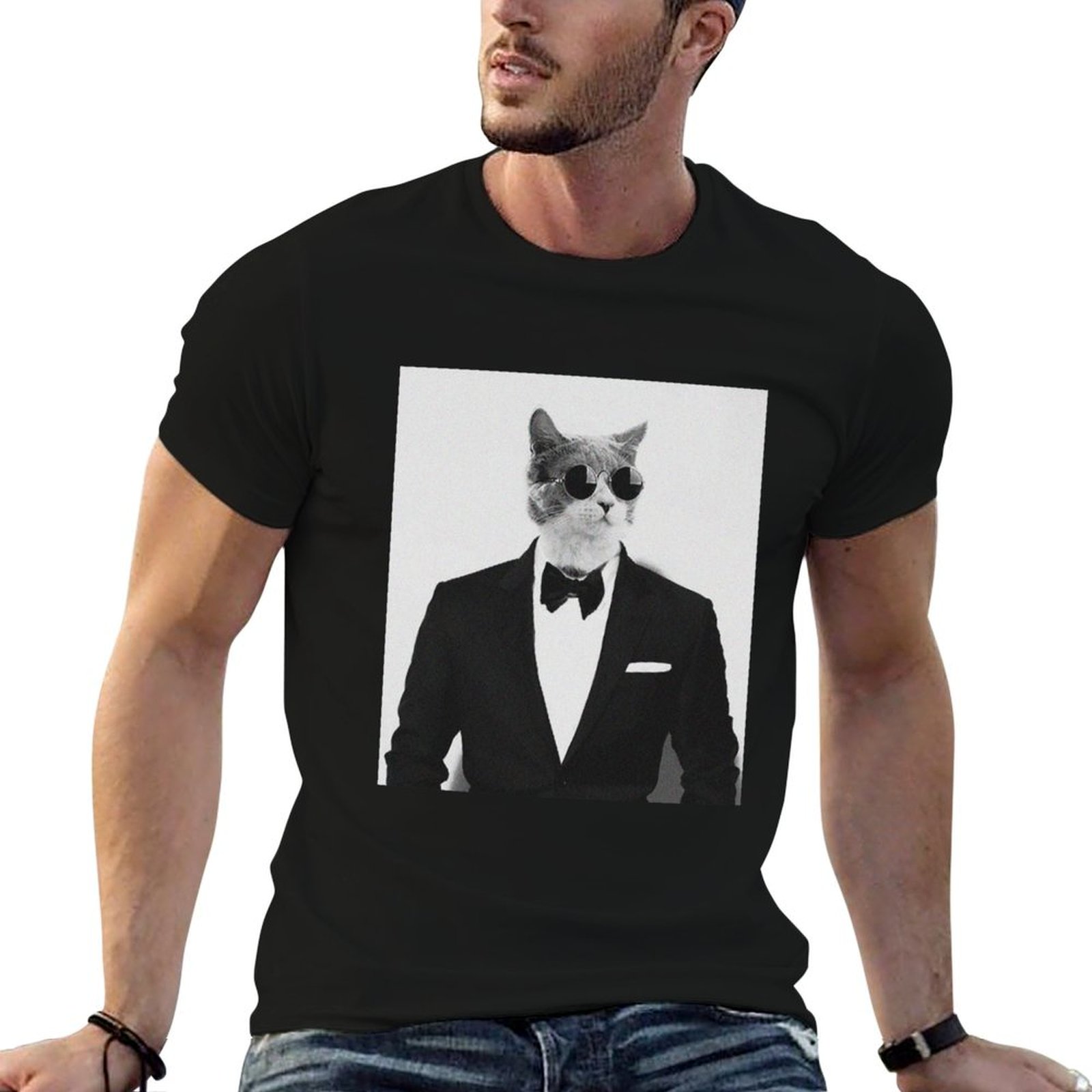 Cat in Suit : funny quote shir - Street Fashion Quotes 评论和价格