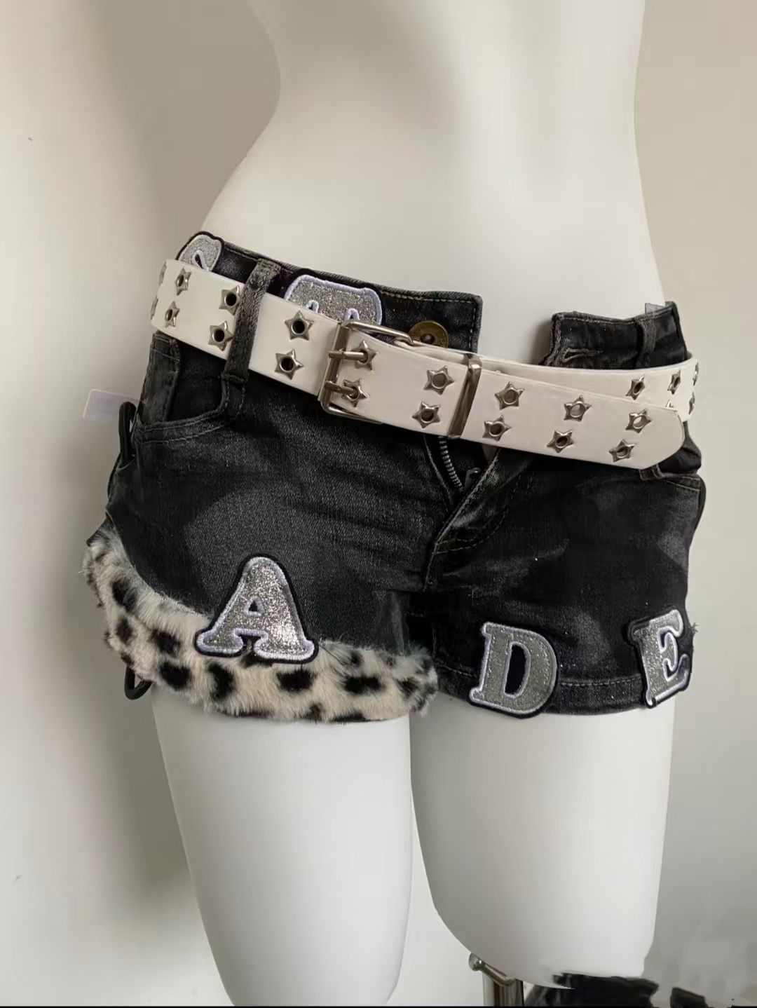 Y2k Embroidered Patch Denim Sh - Street Fashion Girls 评论和价格