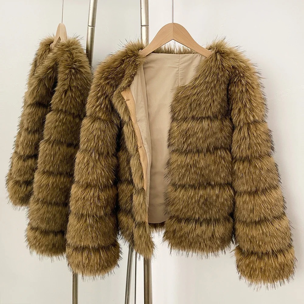 Faux Fur Coat Eco-friendly Wom - Street Fashion Store 评论和价格
