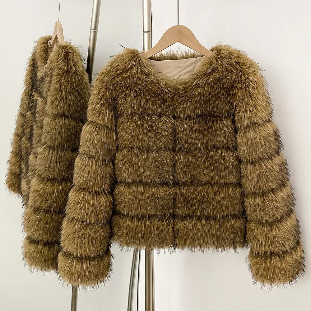 Faux Fur Coat Eco-friendly Wom - Street Fashion Store 评论和价格