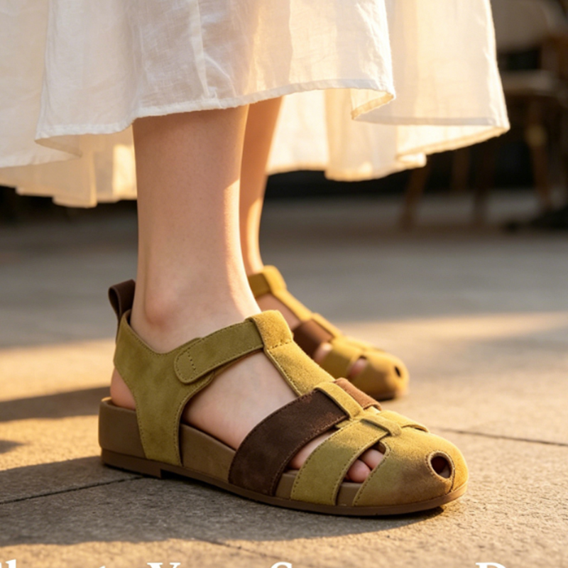 Flats Women's Sandals Casual F - Street Fashion Brands 评论和价格