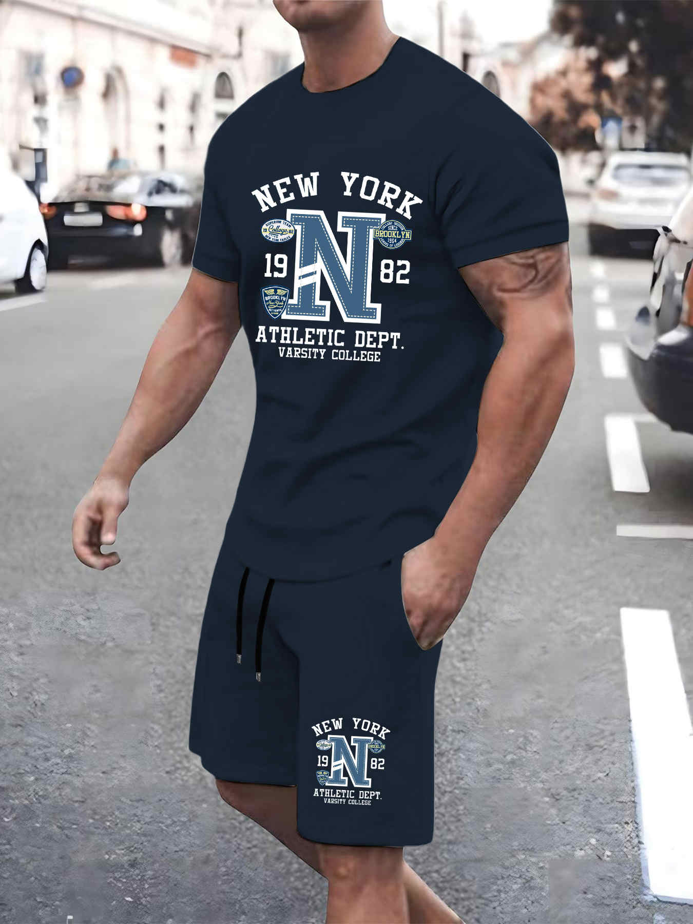 2025 New Summer Mens Set High  - Street Fashion New York 2025 评论和价格
