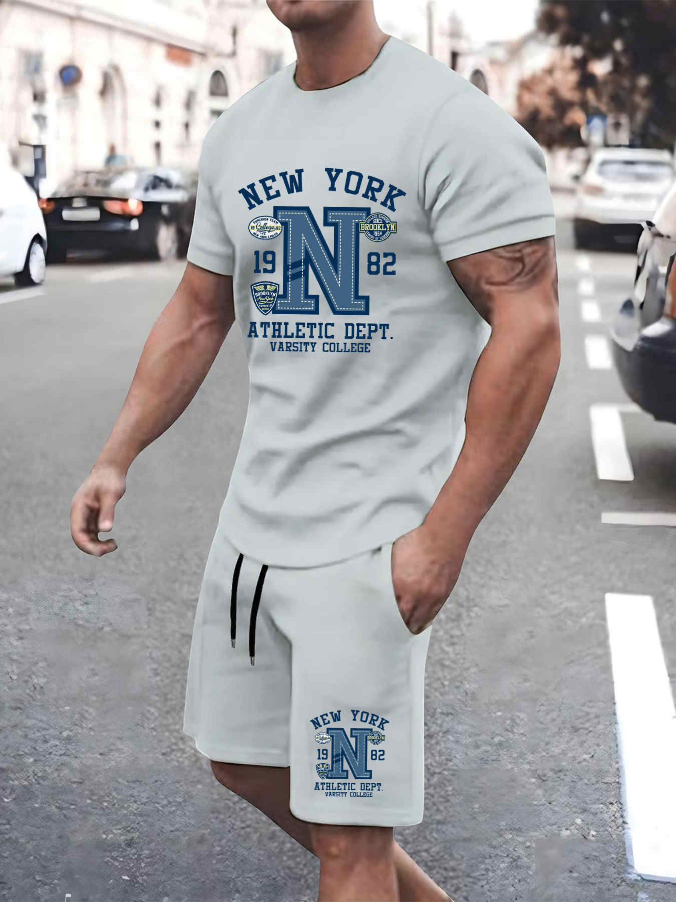 2025 New Summer Mens Set High  - Street Fashion New York 2025 评论和价格