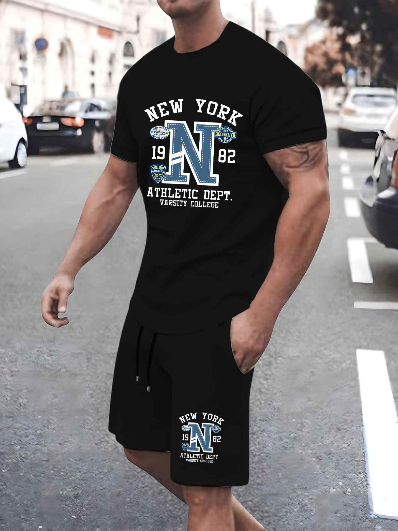 2025 New Summer Mens Set High  - Street Fashion New York 2025 评论和价格