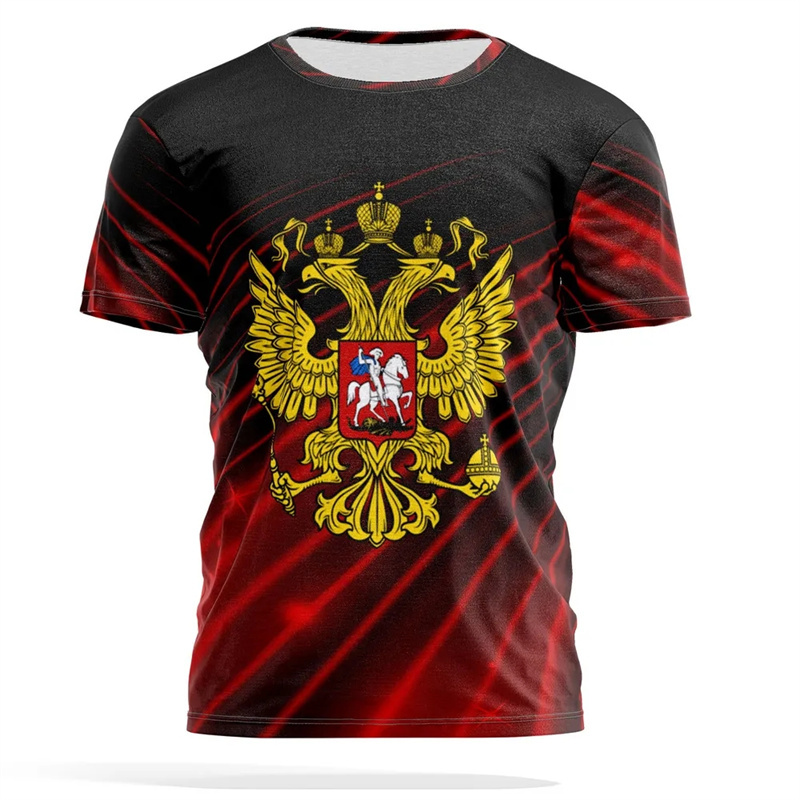 Russian National Emblem Print  - Street Fashion Essentials 评论和价格