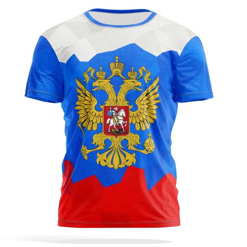 Russian National Emblem Print  - Street Fashion Essentials 评论和价格