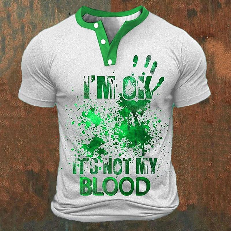 Funny 3D Letter Print Men's He - Street Fashion Men 评论和价格