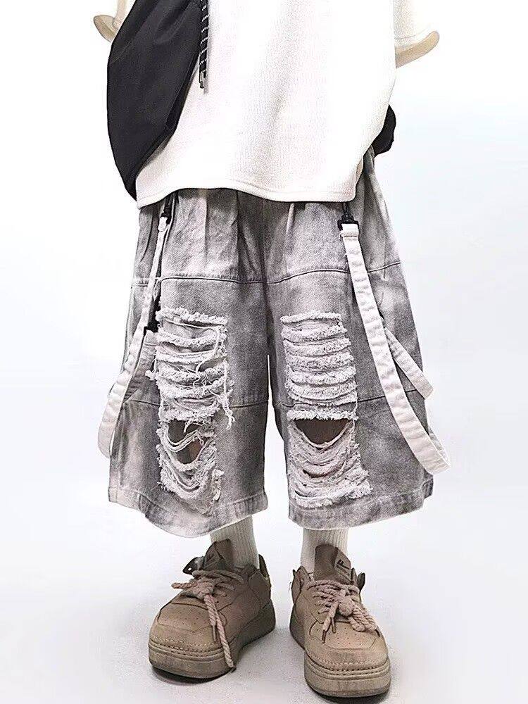 Retro Hip-hop Men's Ripped Jea - Street Fashion American 评论和价格