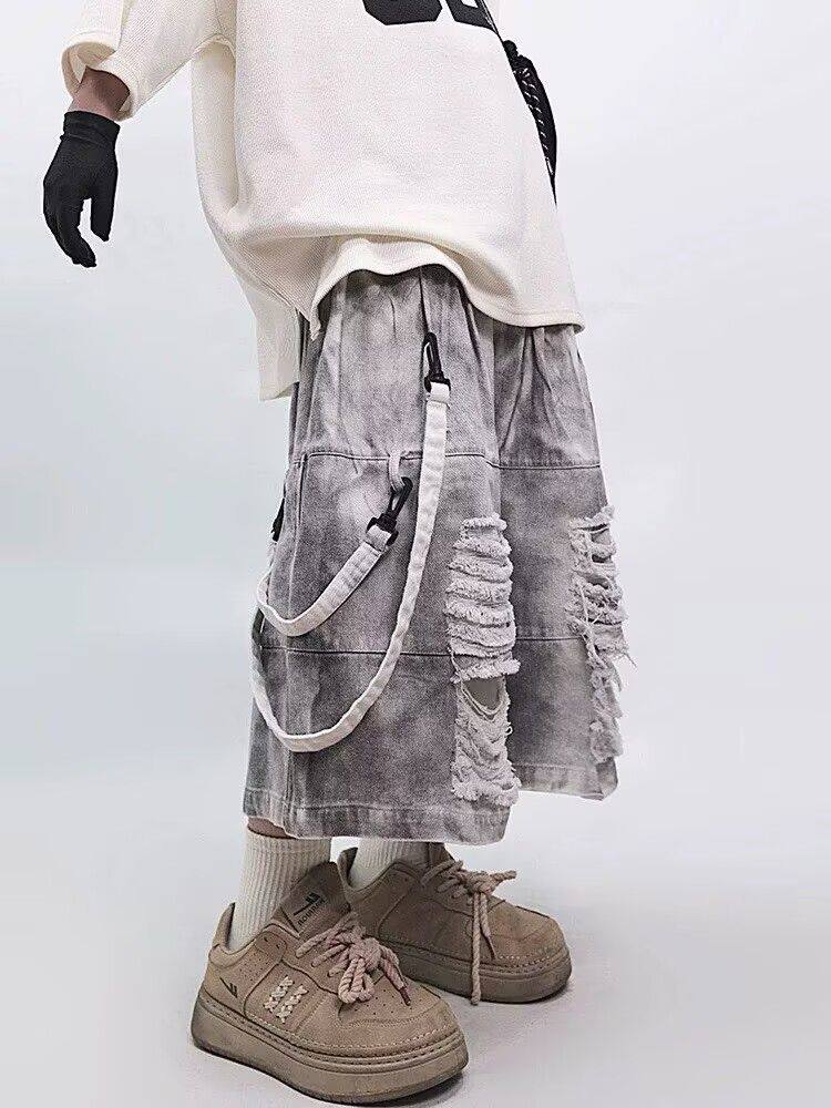 Retro Hip-hop Men's Ripped Jea - Street Fashion American 评论和价格
